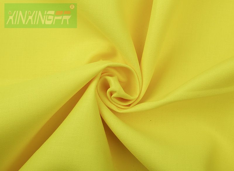 100% Cotton FR Hi-Vis Fluorescent Yellow Knit Fabric