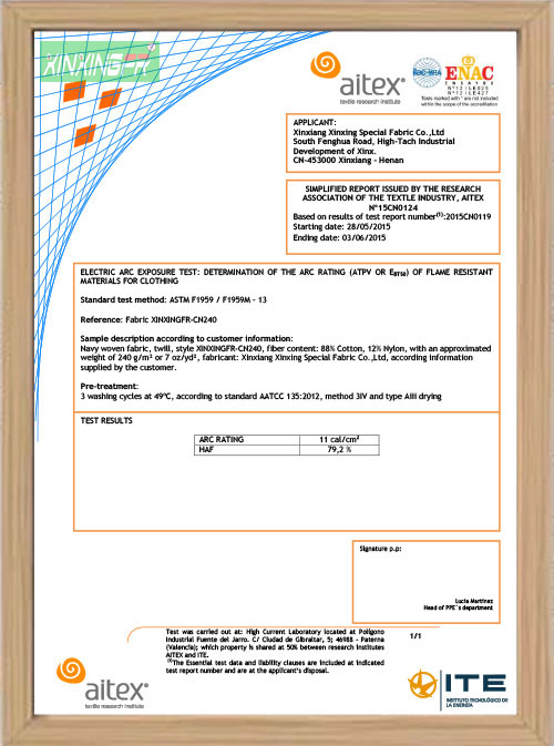 CN240 Certificate